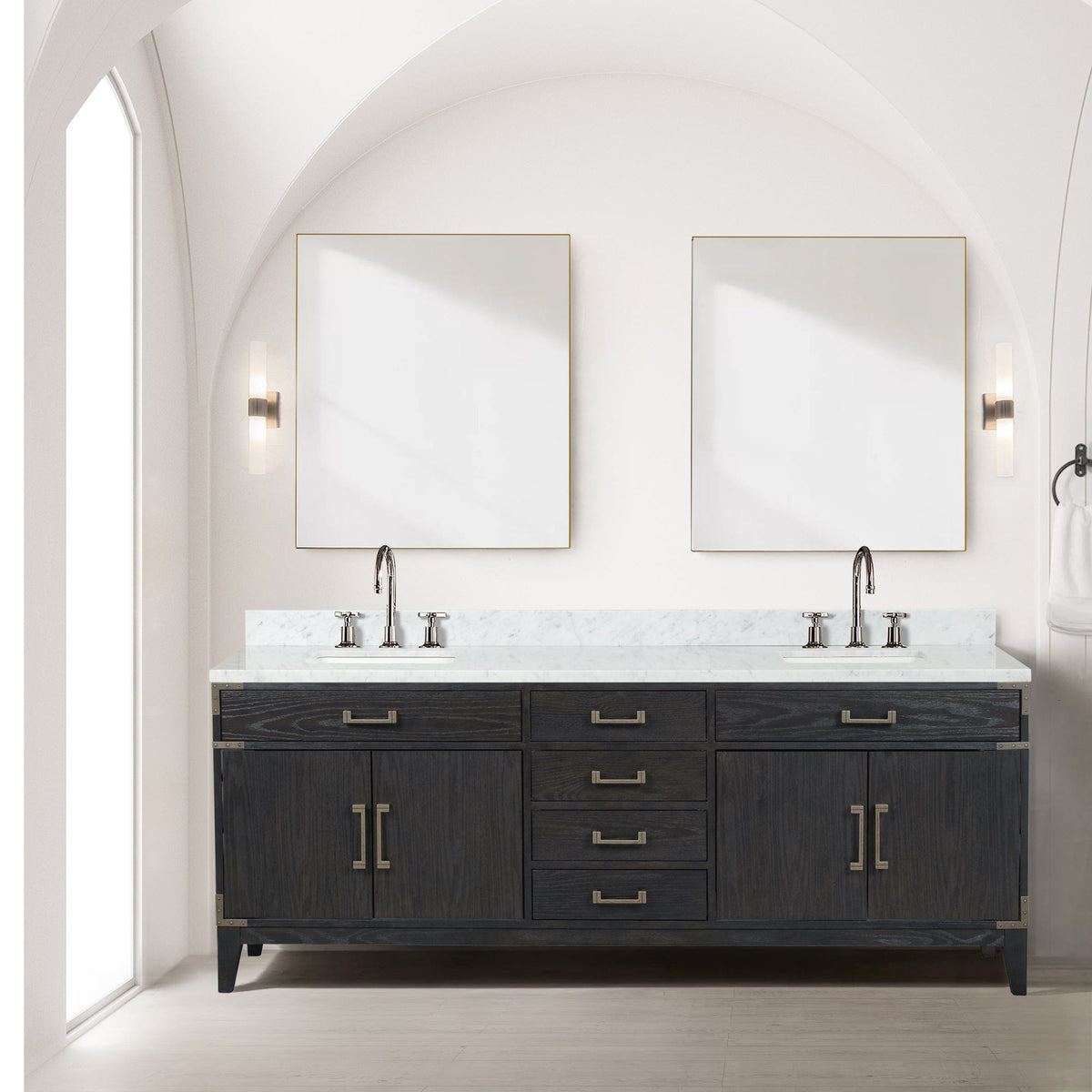 Lexora Laurel 84" x 22" Double Bath Vanity