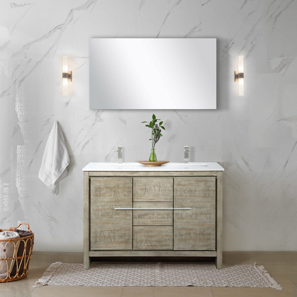 Lexora Lafarre 48" Rustic Acacia Double Bathroom Vanity