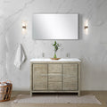 Lexora Lafarre 48" Rustic Acacia Double Bathroom Vanity