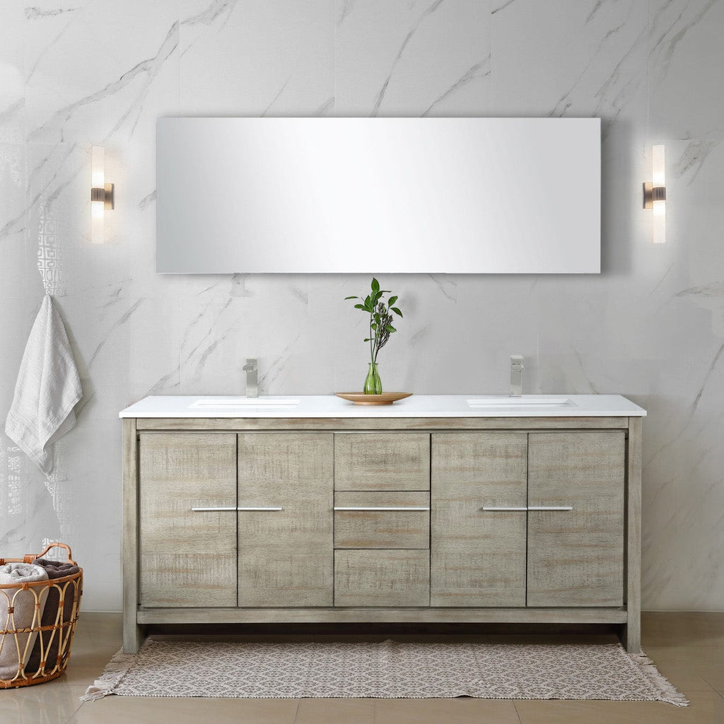 Lexora Lafarre 72" Rustic Acacia Double Bathroom Vanity