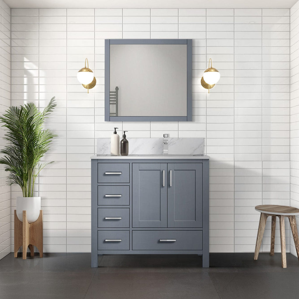 Lexora Jacques 36" x 22" Right Offset Bath Vanity