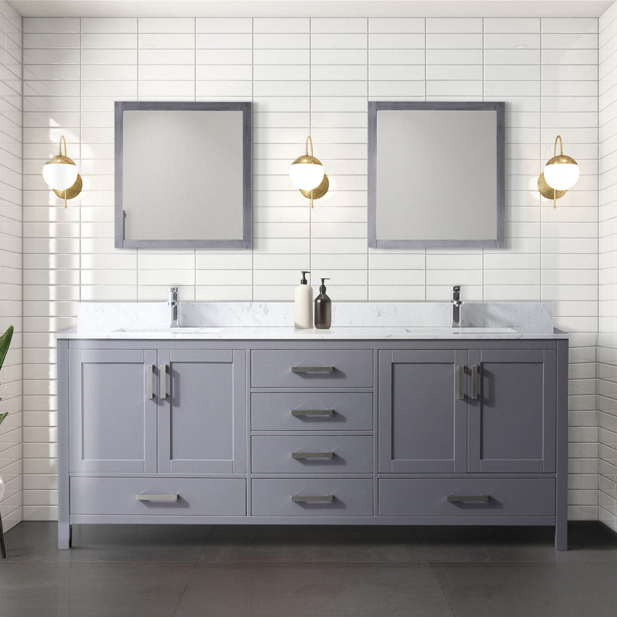 Lexora Jacques 80" x 22" Double Bath Vanity