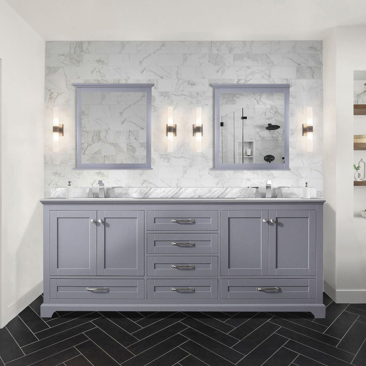 Lexora Dukes 80" x 22" Double Bath Vanity