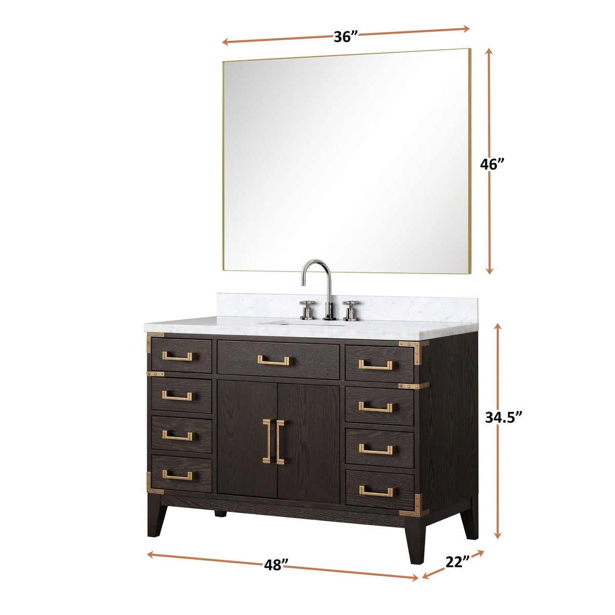 Lexora Laurel 48" x 22" Single Bath Vanity