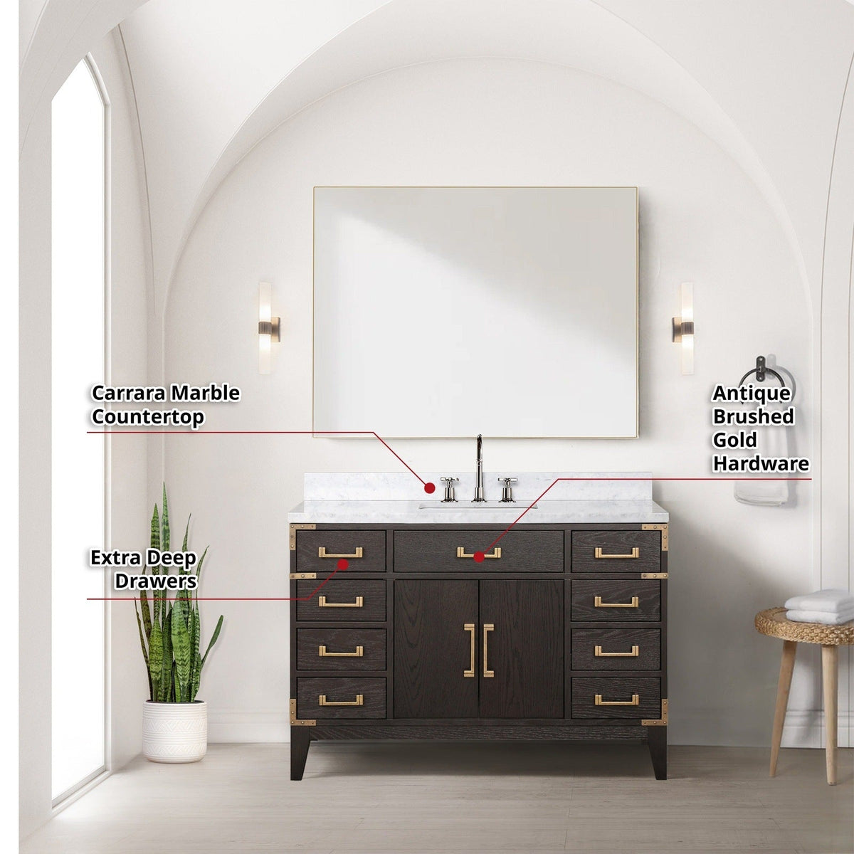 Lexora Laurel 48" x 22" Single Bath Vanity