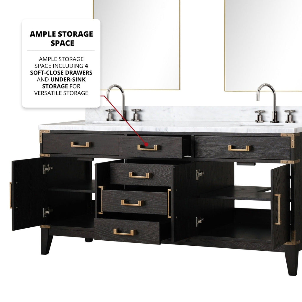 Lexora Laurel 72 " x 22" Double Bath Vanity