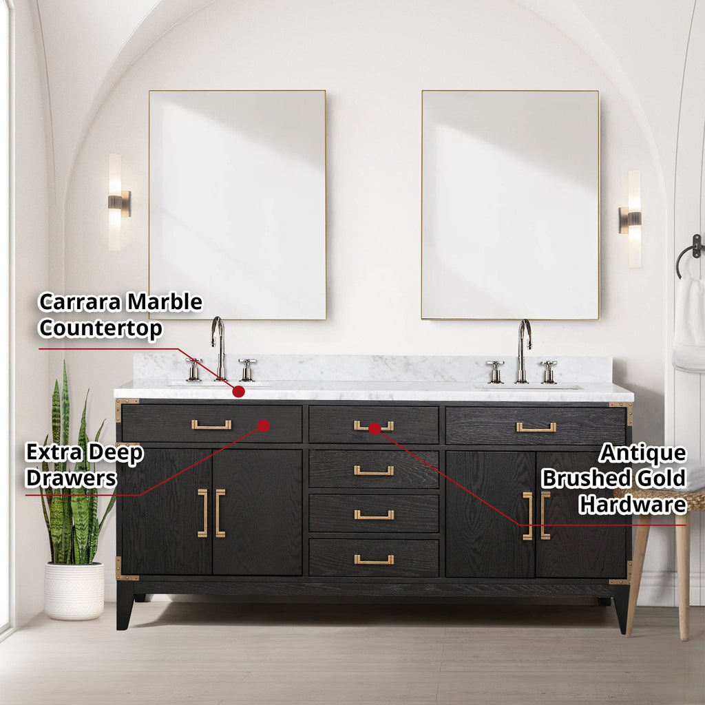 Lexora Laurel 72 " x 22" Double Bath Vanity