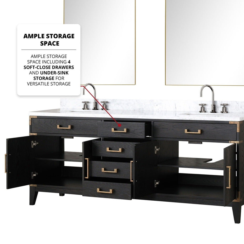 Lexora Laurel 80" x 22" Double Bath Vanity