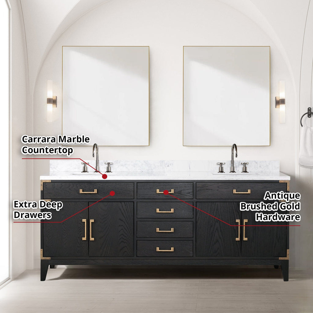 Lexora Laurel 80" x 22" Double Bath Vanity