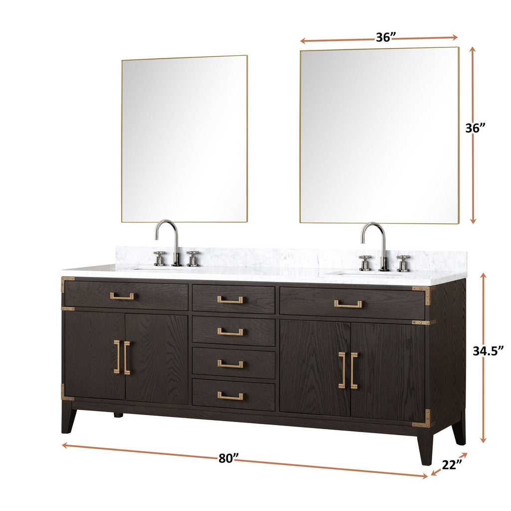 Lexora Laurel 80" x 22" Double Bath Vanity