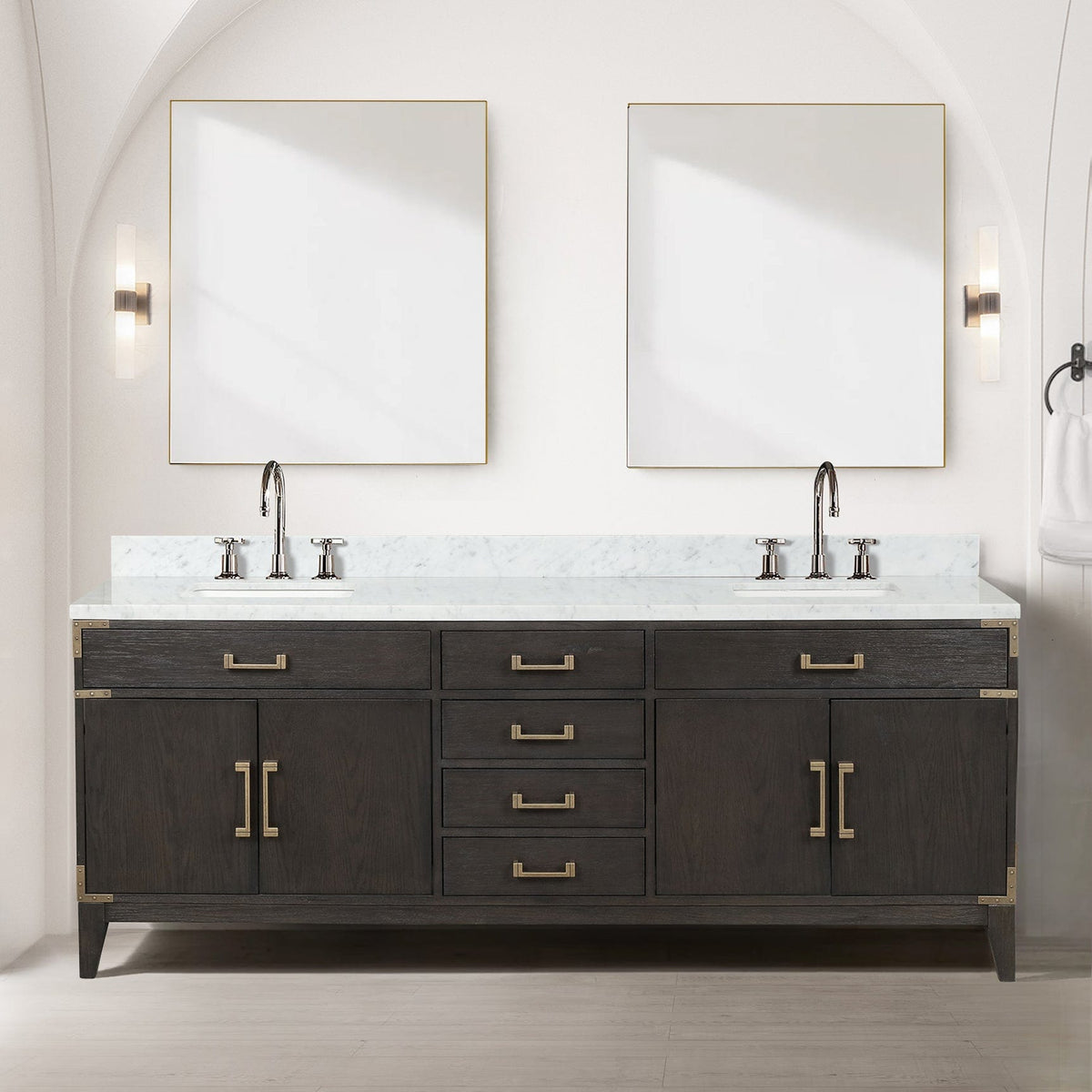 Lexora Laurel 84" x 22" Double Bath Vanity