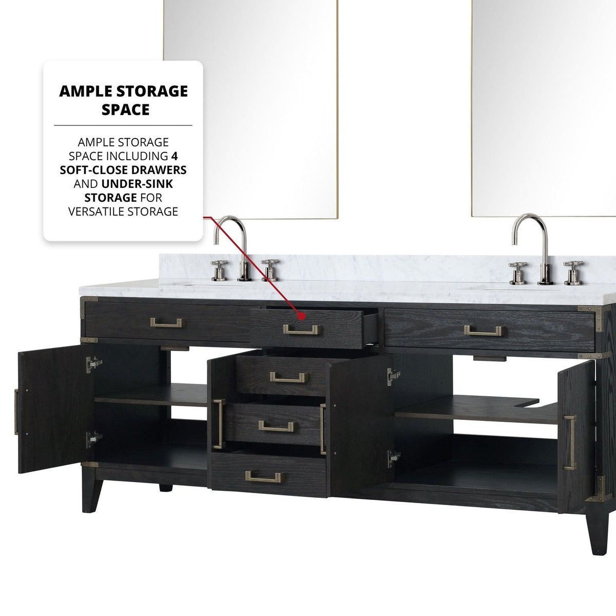 Lexora Laurel 84" x 22" Double Bath Vanity
