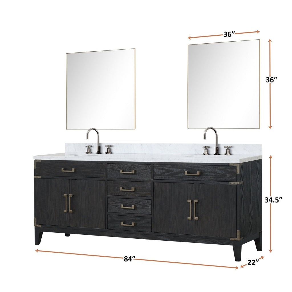 Lexora Laurel 84" x 22" Double Bath Vanity