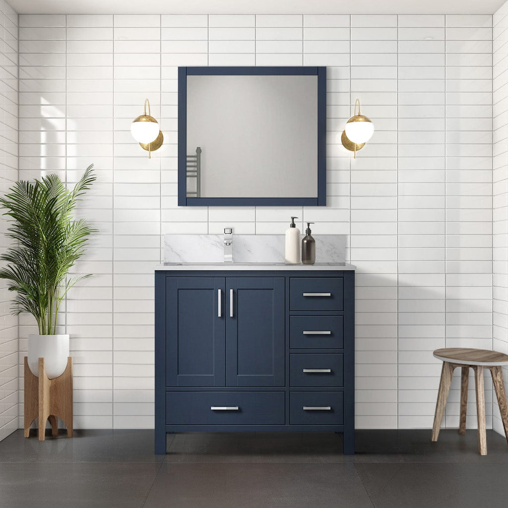 Lexora Jacques 36" x 22" Left Offset Bath Vanity