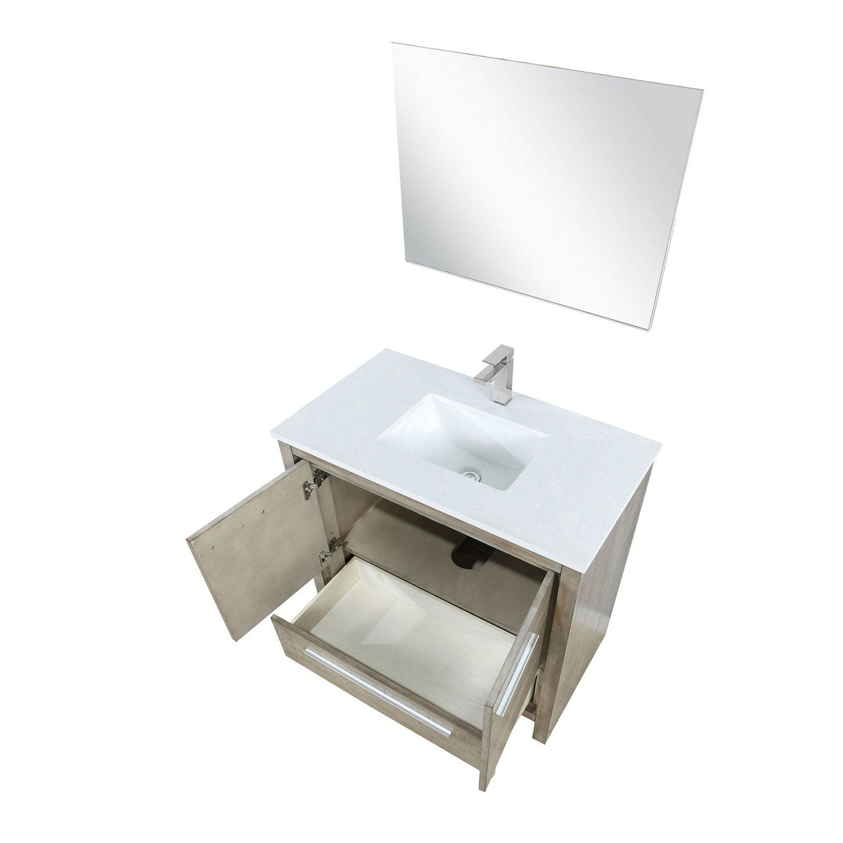 Lexora Lafarre 36" Rustic Acacia Bathroom Vanity