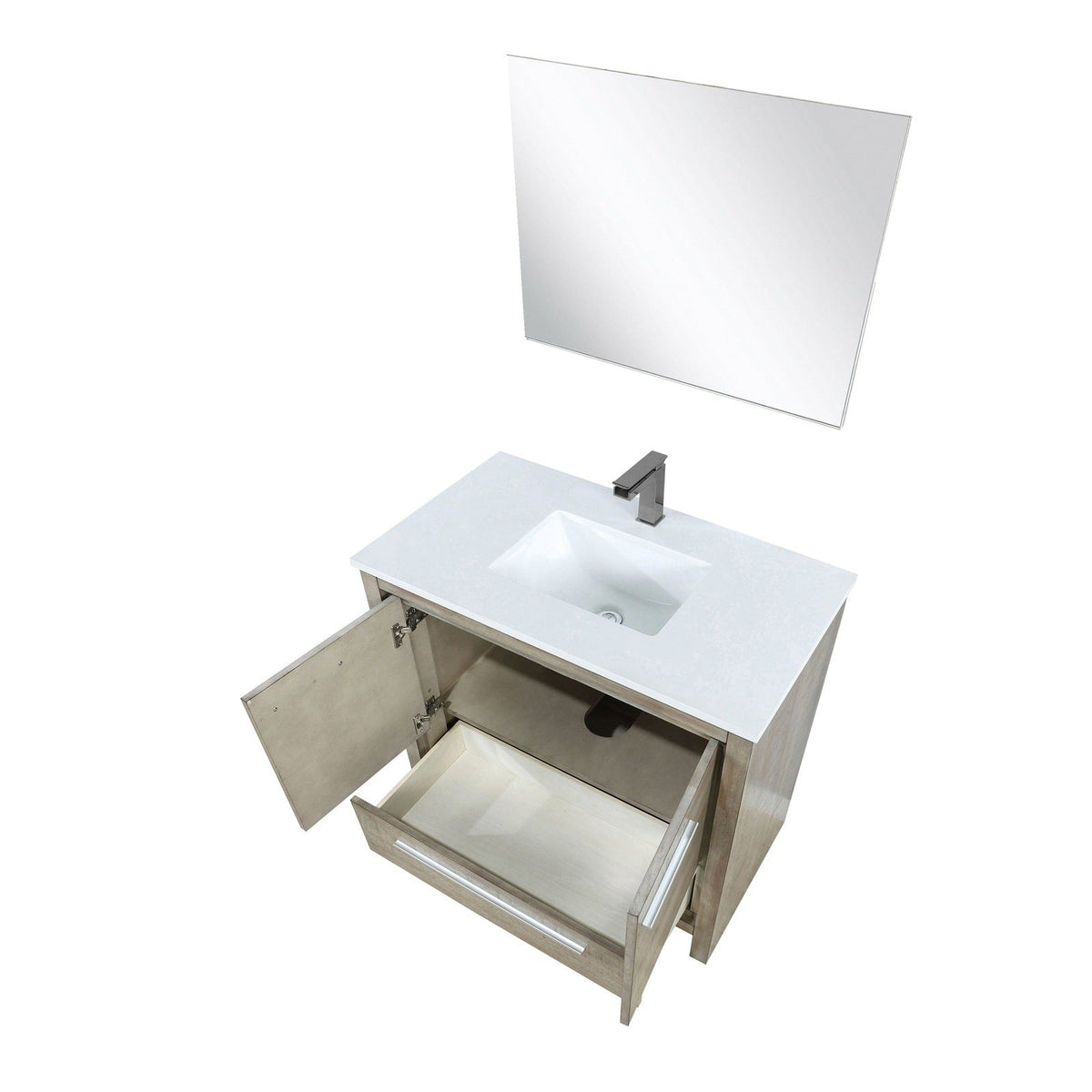 Lexora Lafarre 36" Rustic Acacia Bathroom Vanity