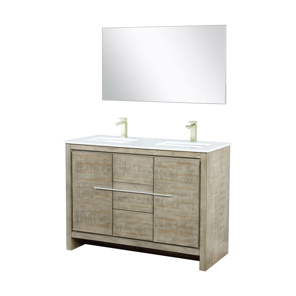Lexora Lafarre 48" Rustic Acacia Double Bathroom Vanity