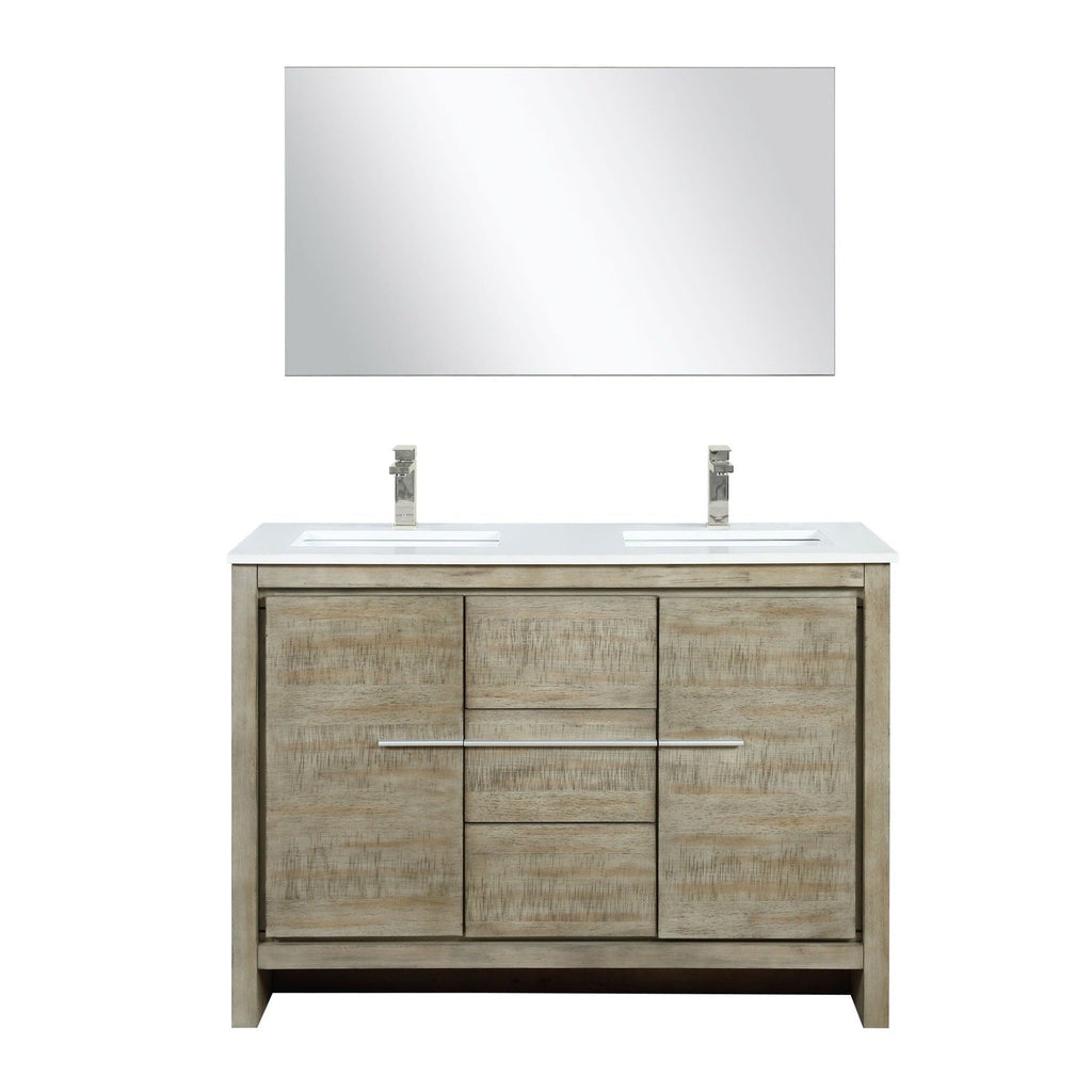Lexora Lafarre 48" Rustic Acacia Double Bathroom Vanity