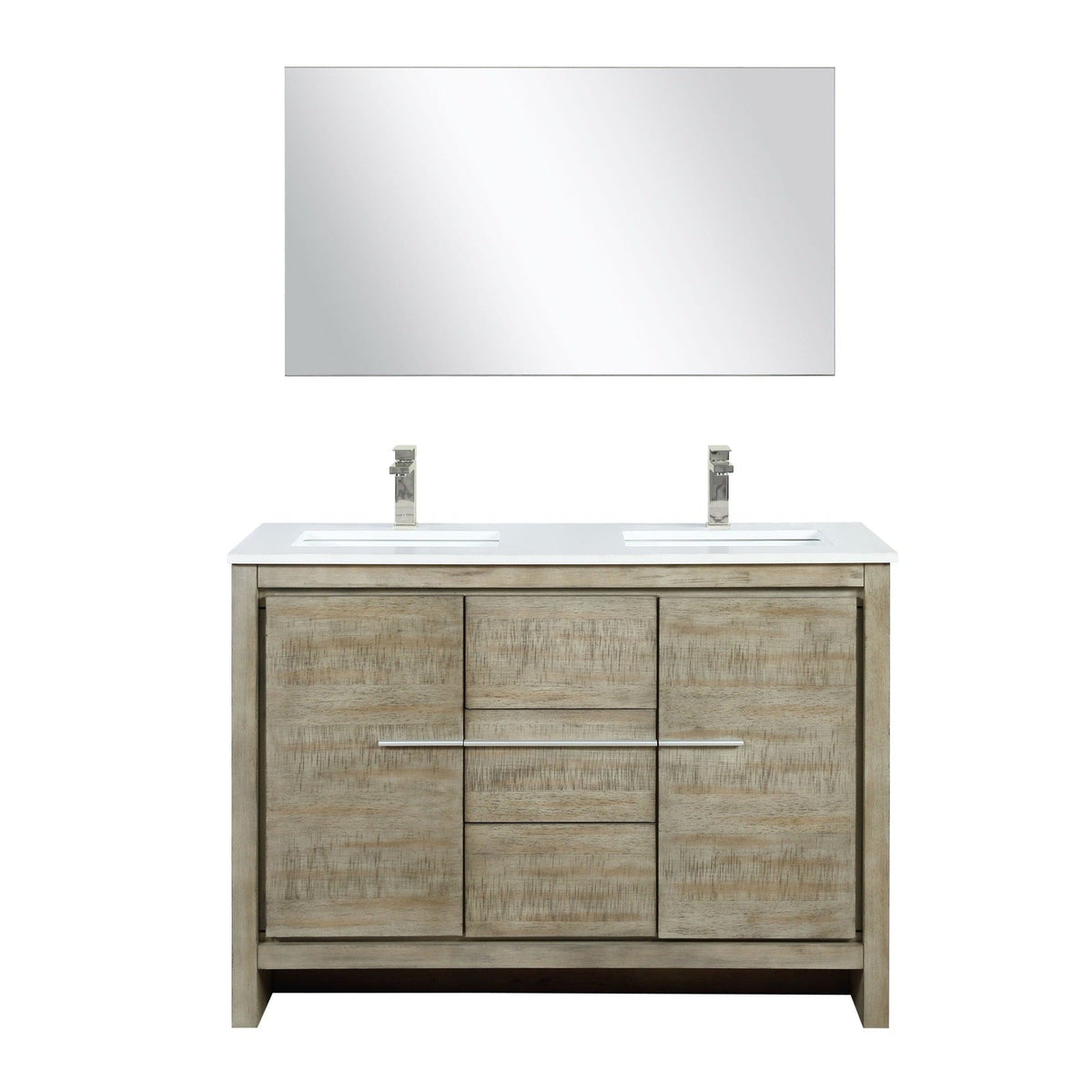 Lexora Lafarre 48" Rustic Acacia Double Bathroom Vanity