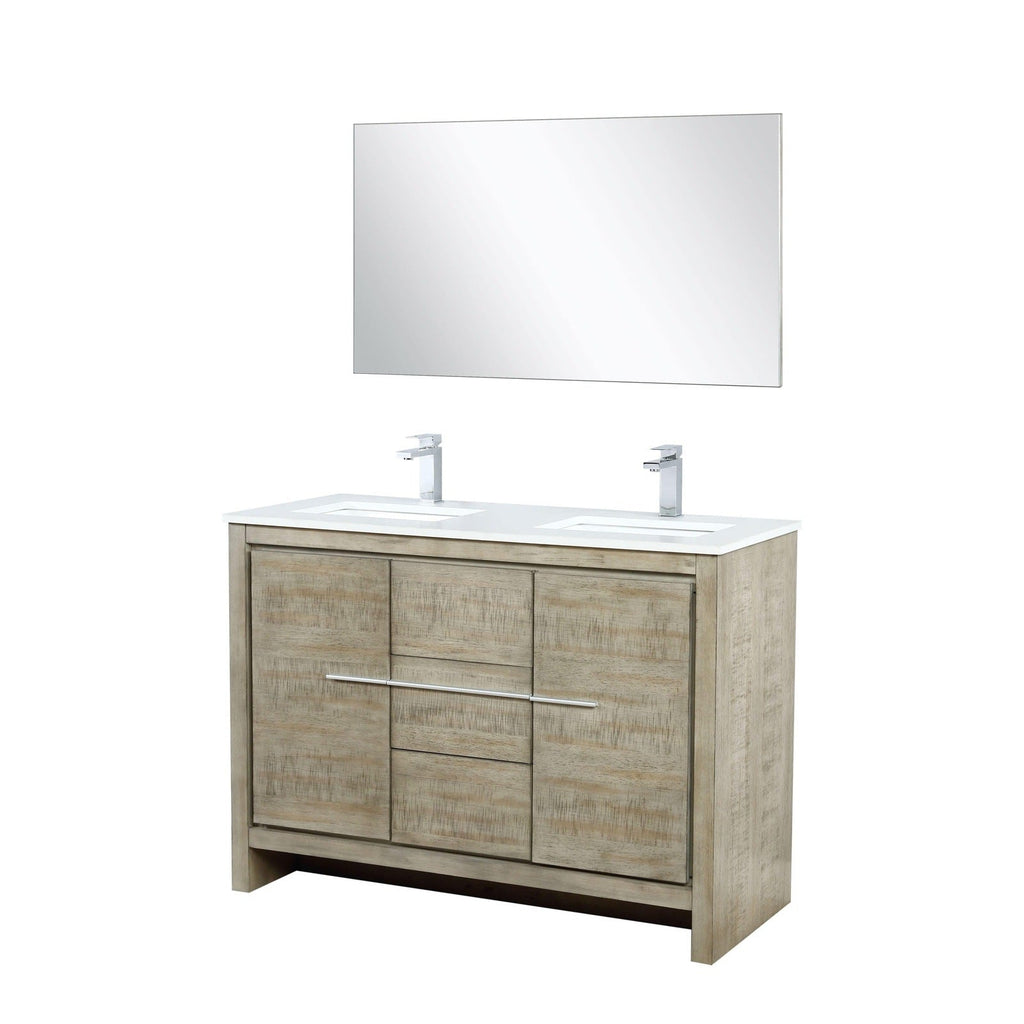 Lexora Lafarre 48" Rustic Acacia Double Bathroom Vanity