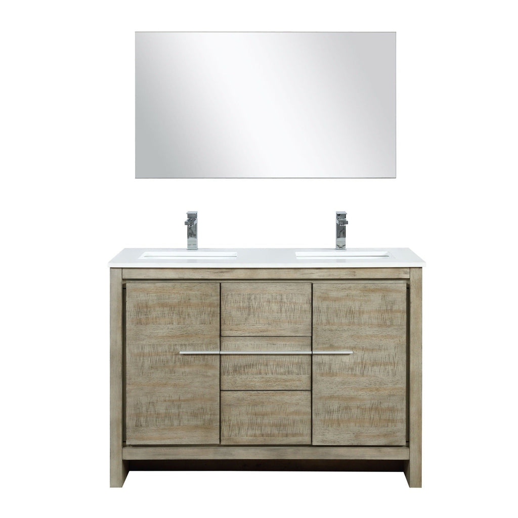 Lexora Lafarre 48" Rustic Acacia Double Bathroom Vanity