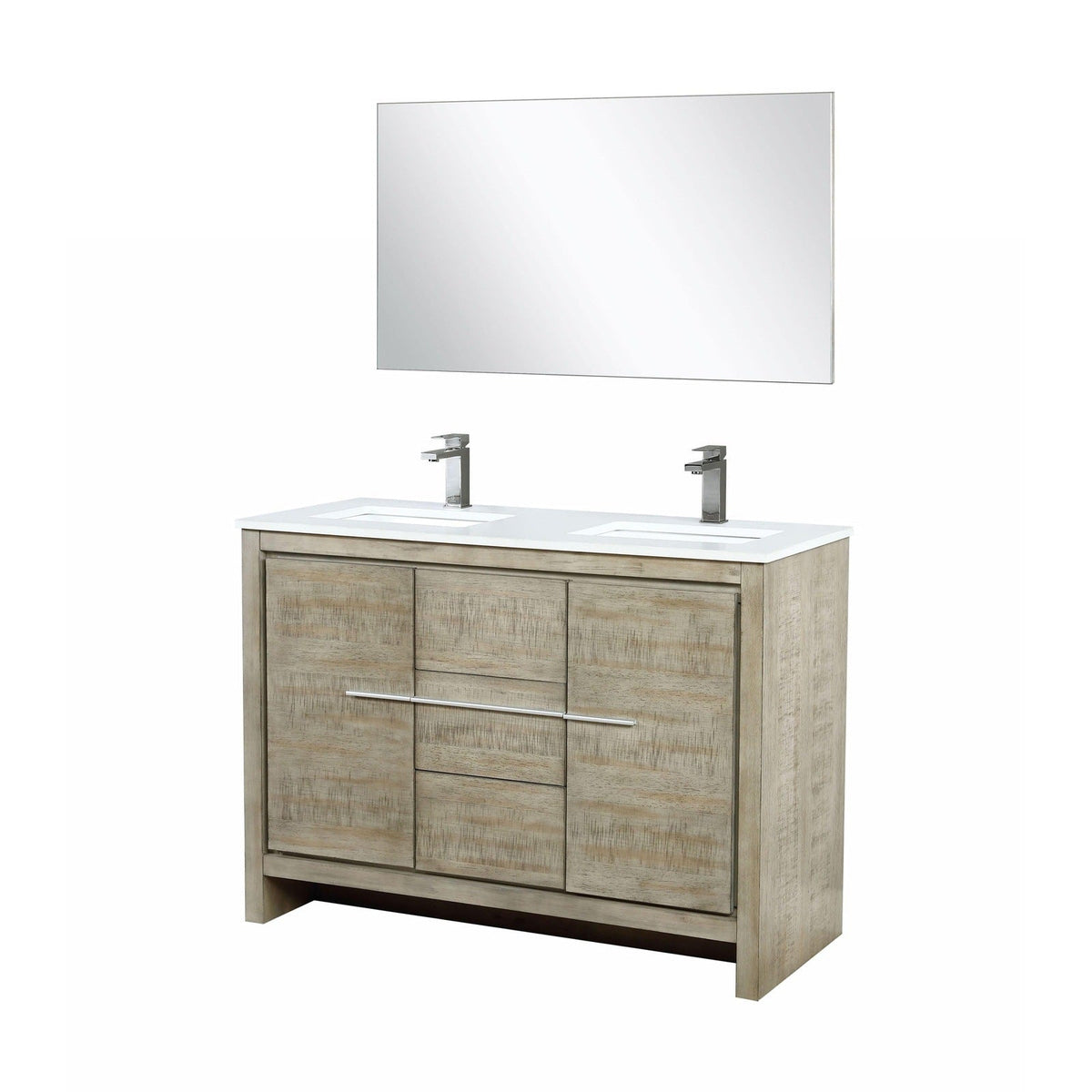 Lexora Lafarre 48" Rustic Acacia Double Bathroom Vanity