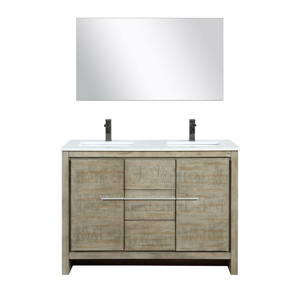 Lexora Lafarre 48" Rustic Acacia Double Bathroom Vanity