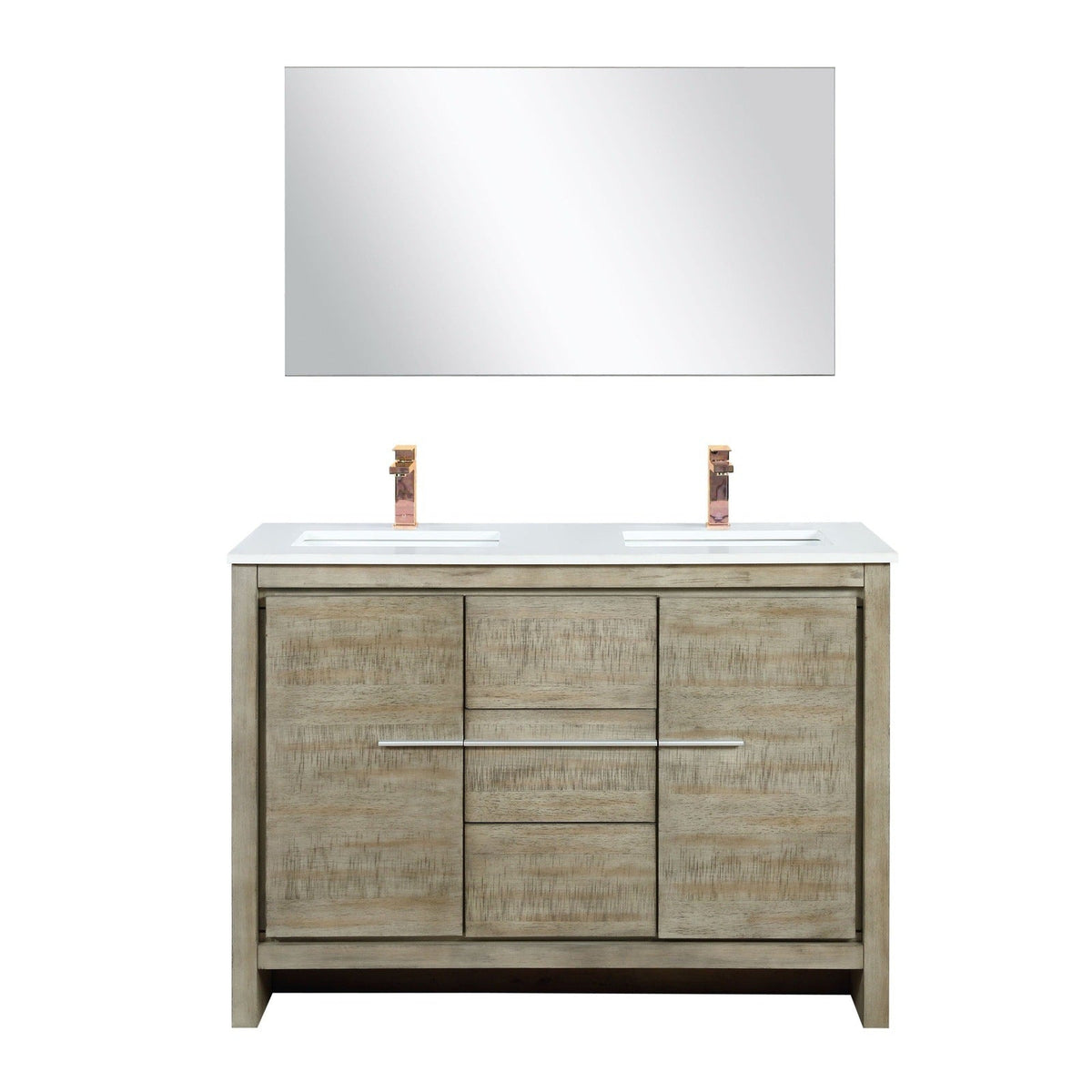 Lexora Lafarre 48" Rustic Acacia Double Bathroom Vanity