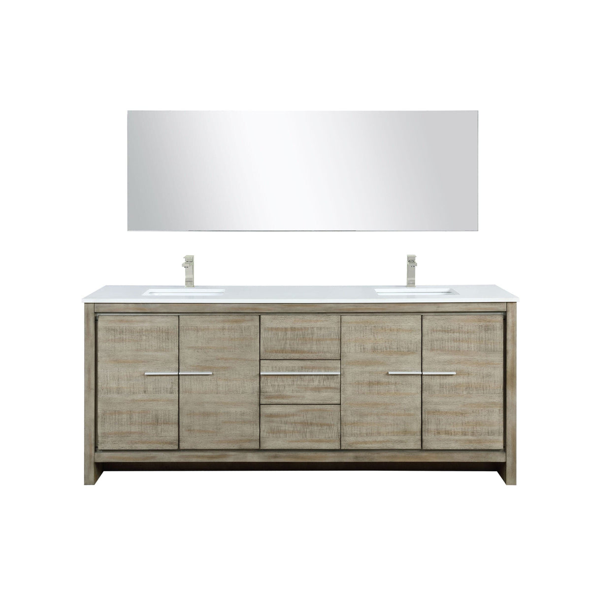 Lexora Lafarre 80" Rustic Acacia Double Bathroom Vanity