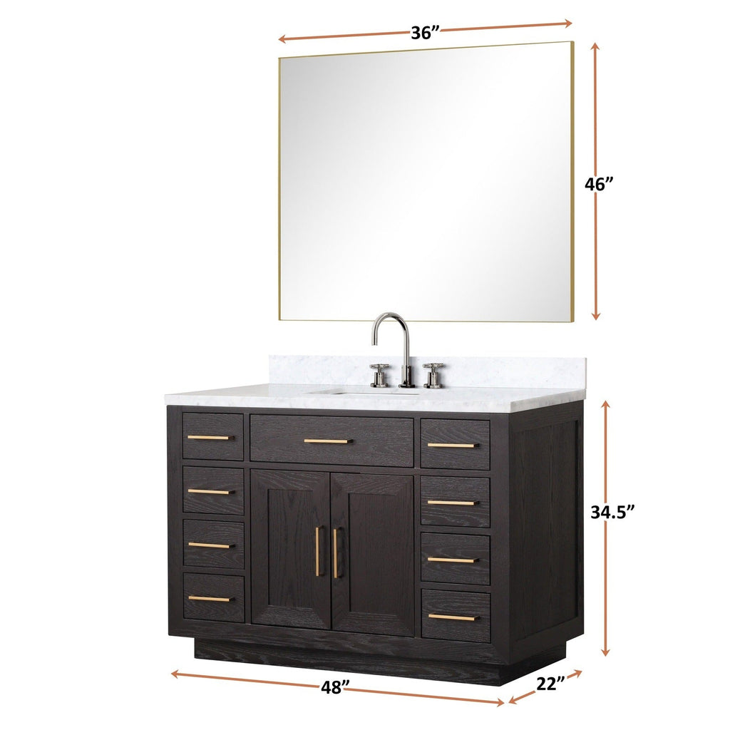 Lexora Abbey 48" x 22" Single Bath Vanity