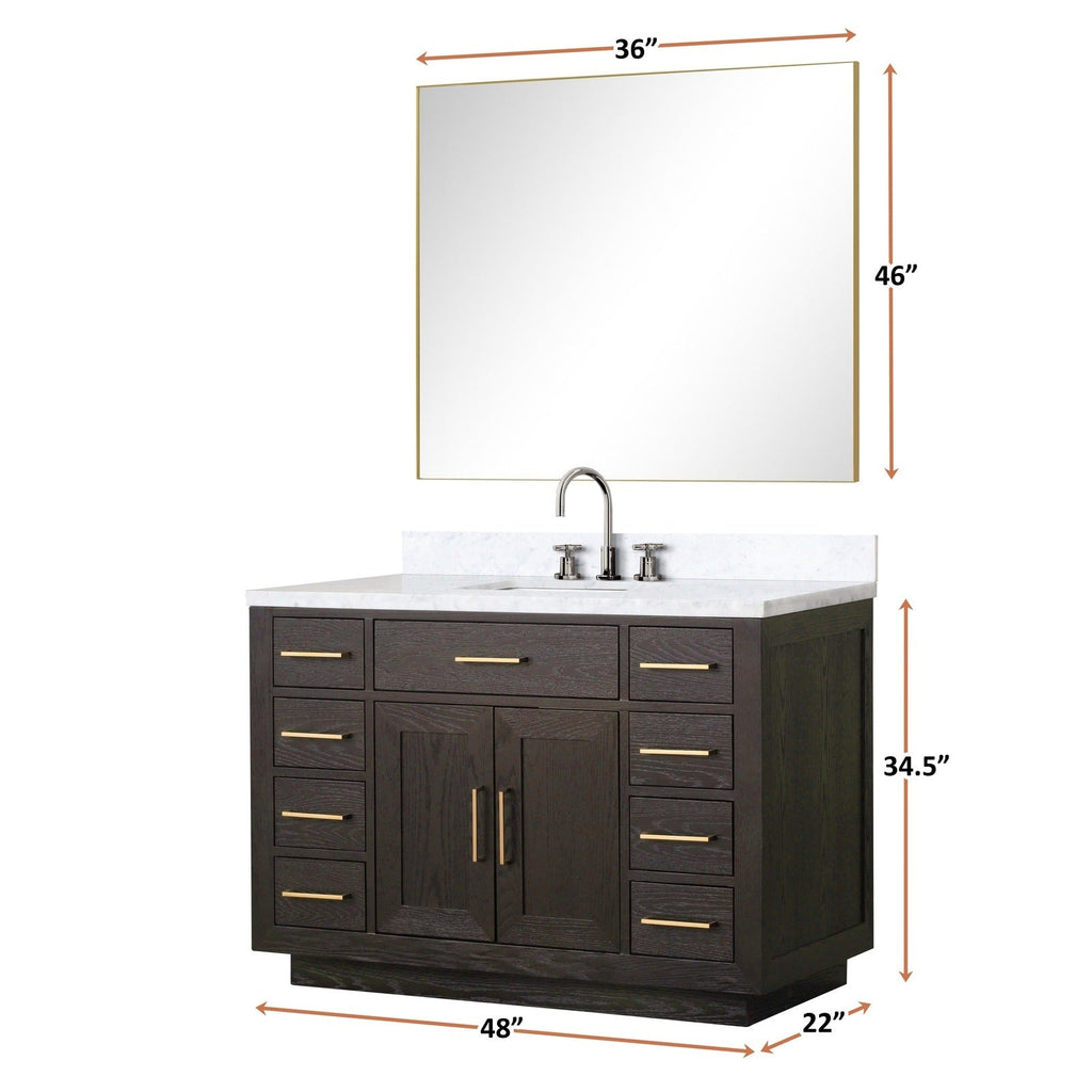 Lexora Abbey 48" x 22" Single Bath Vanity
