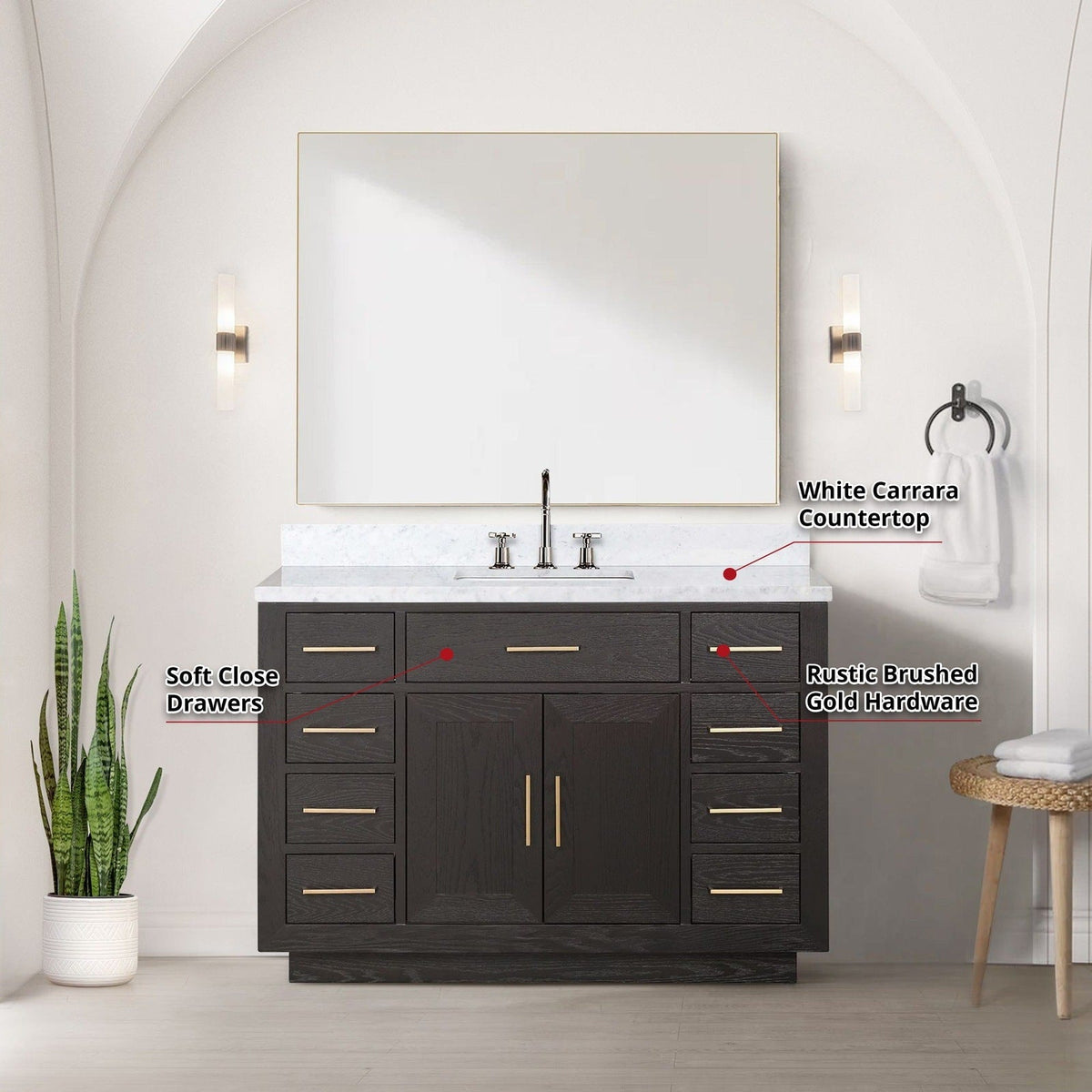 Lexora Abbey 48" x 22" Single Bath Vanity