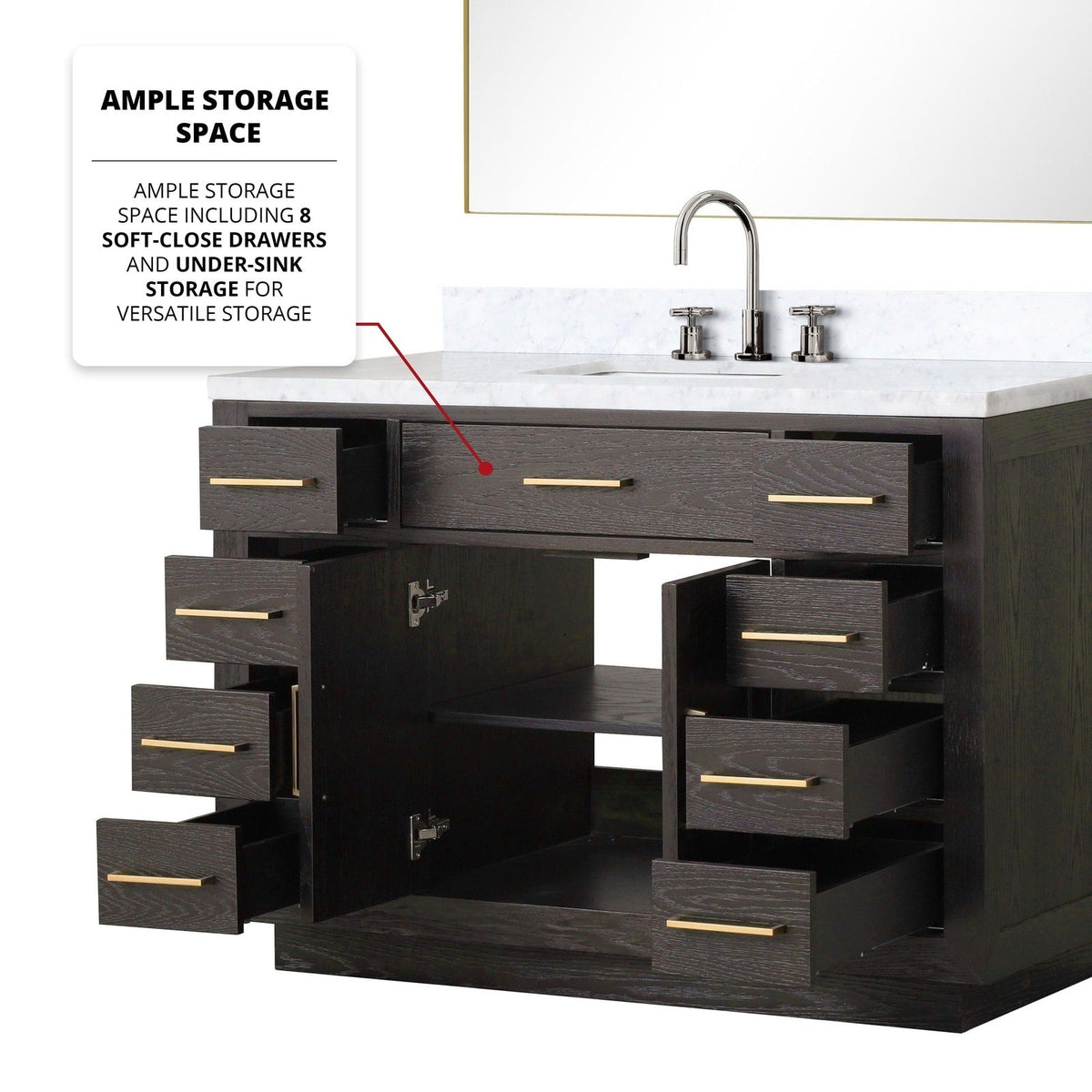 Lexora Abbey 48" x 22" Single Bath Vanity