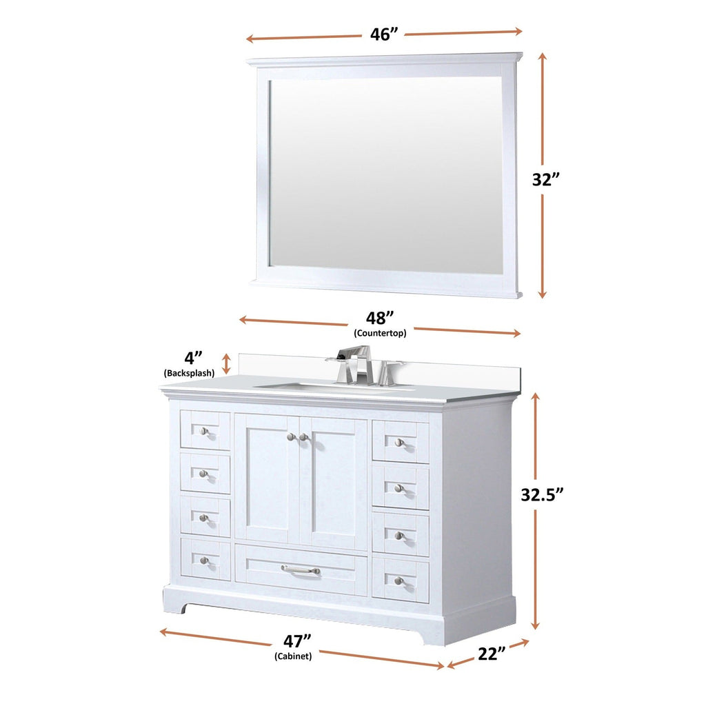 Lexora Dukes 48" x 22" Single Bath Vanity