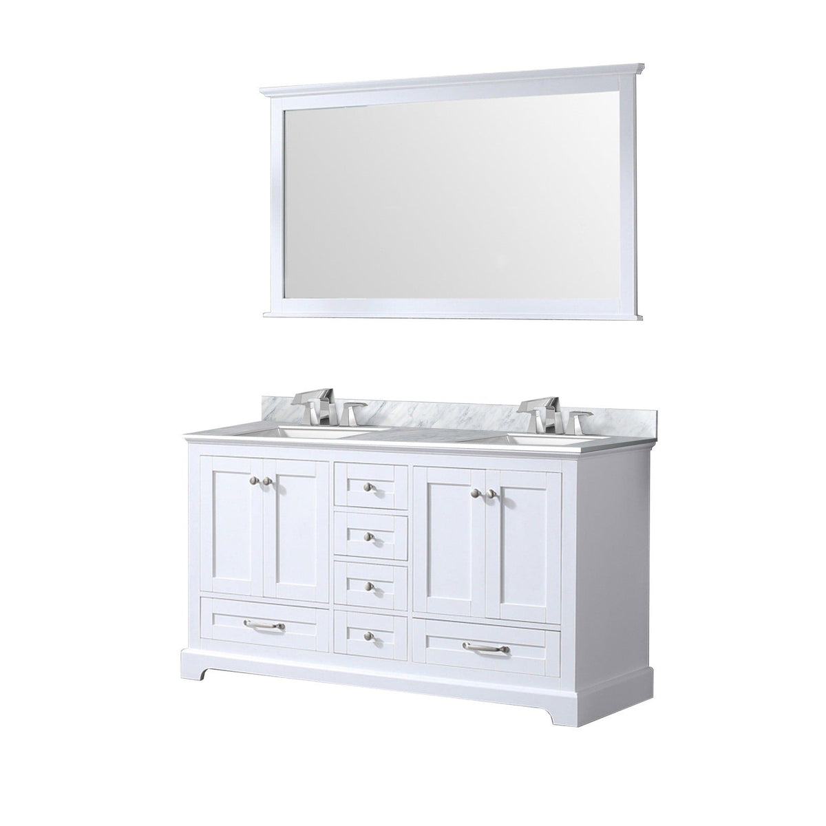 Lexora Dukes 60" x 22" Double Bath Vanity