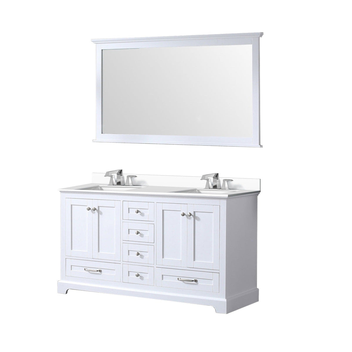 Lexora Dukes 60" x 22" Double Bath Vanity