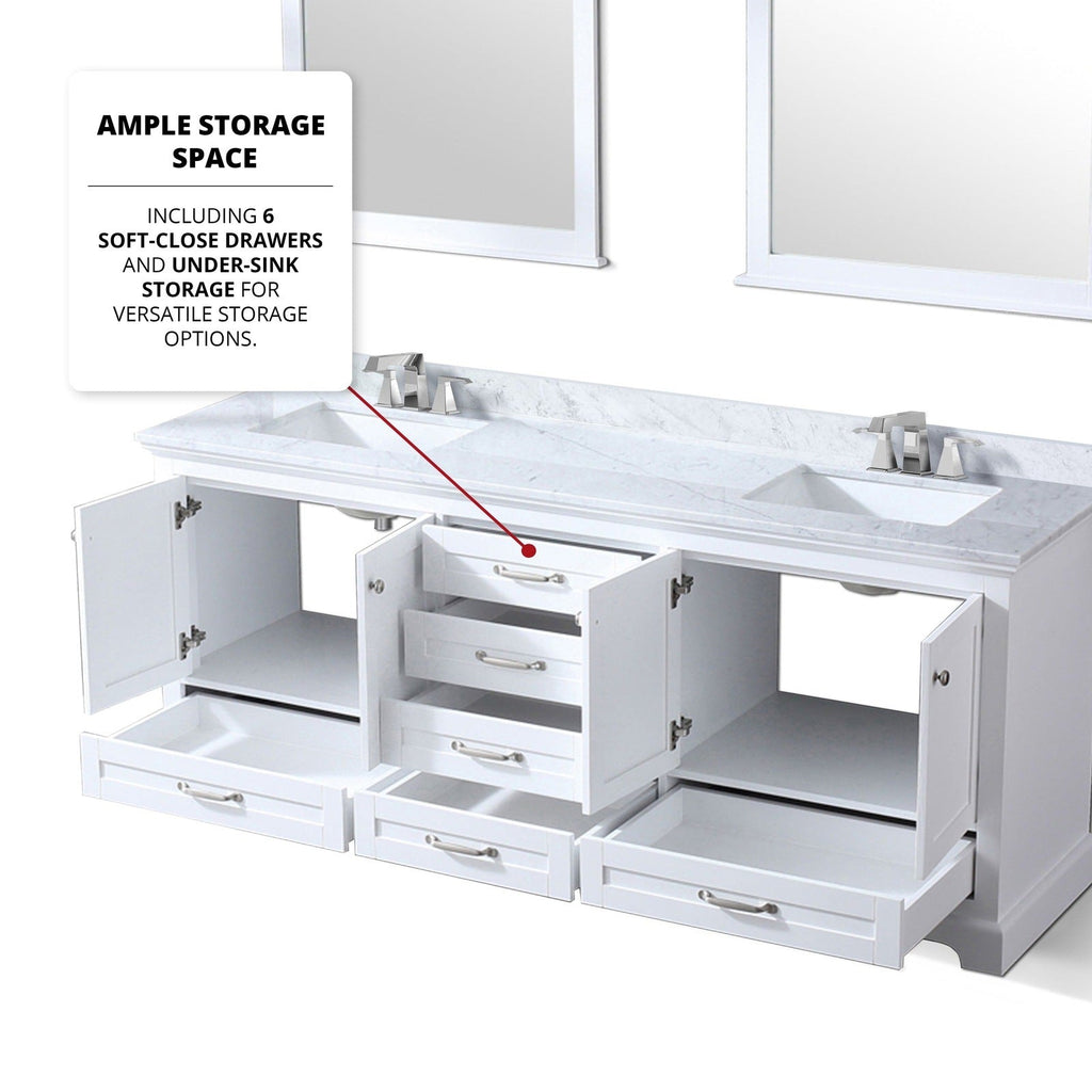 Lexora Dukes 80" x 22" Double Bath Vanity