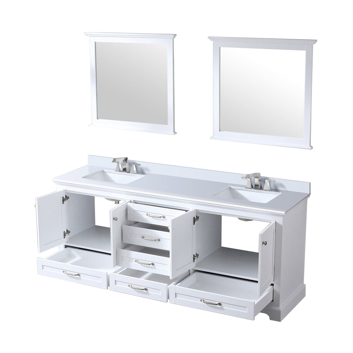 Lexora Dukes 80" x 22" Double Bath Vanity