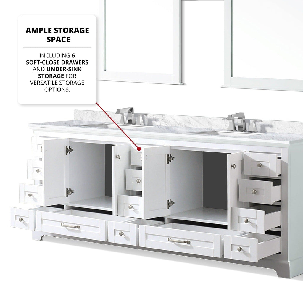 Lexora Dukes 84" x 22" Double Bath Vanity
