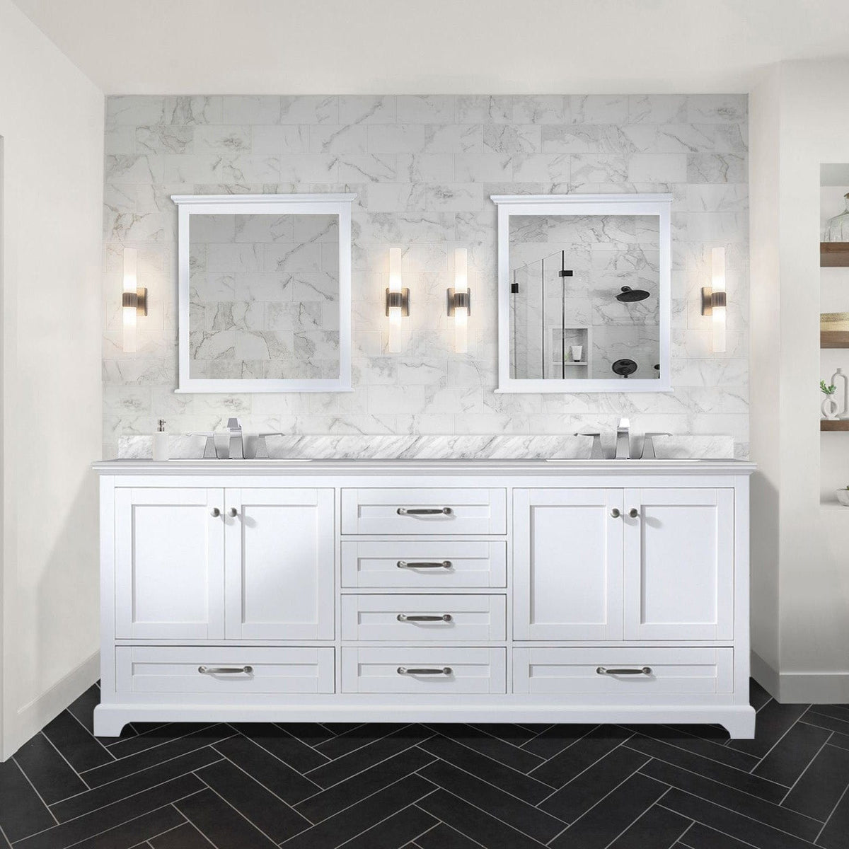 Lexora Dukes 80" x 22" Double Bath Vanity