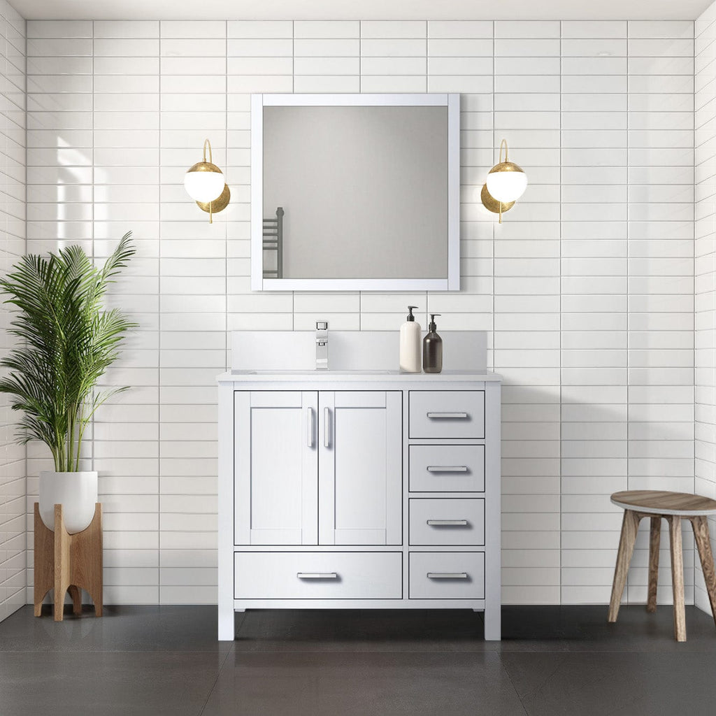 Lexora Jacques 36" x 22" Right Offset Bath Vanity