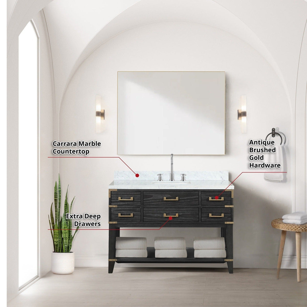 Lexora Norwalk 48" x 22" Single Bath Vanity