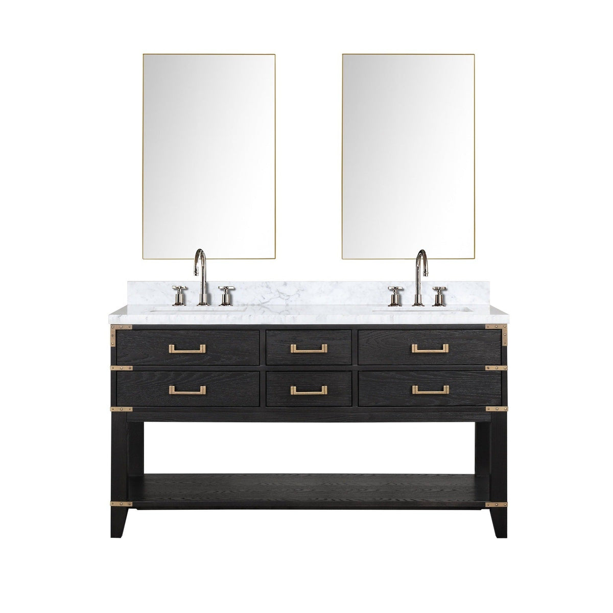 Lexora Norwalk 60" x 22" Double Bath Vanity