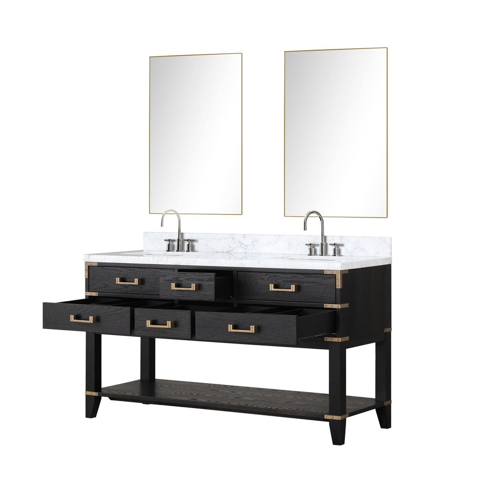 Lexora Norwalk 60" x 22" Double Bath Vanity