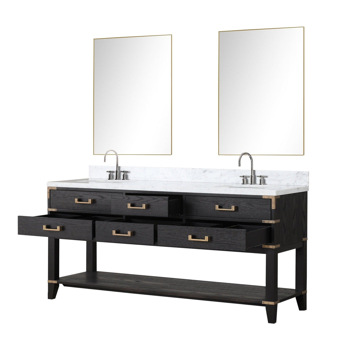 Lexora Norwalk 72" x 22" Double Bath Vanity