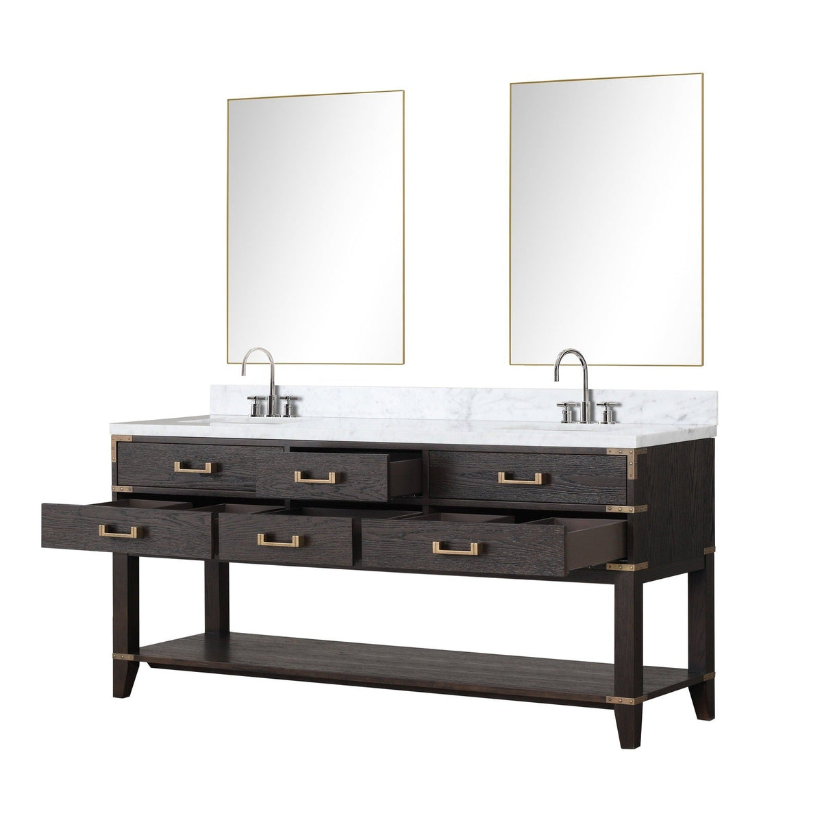 Lexora Norwalk 72" x 22" Double Bath Vanity