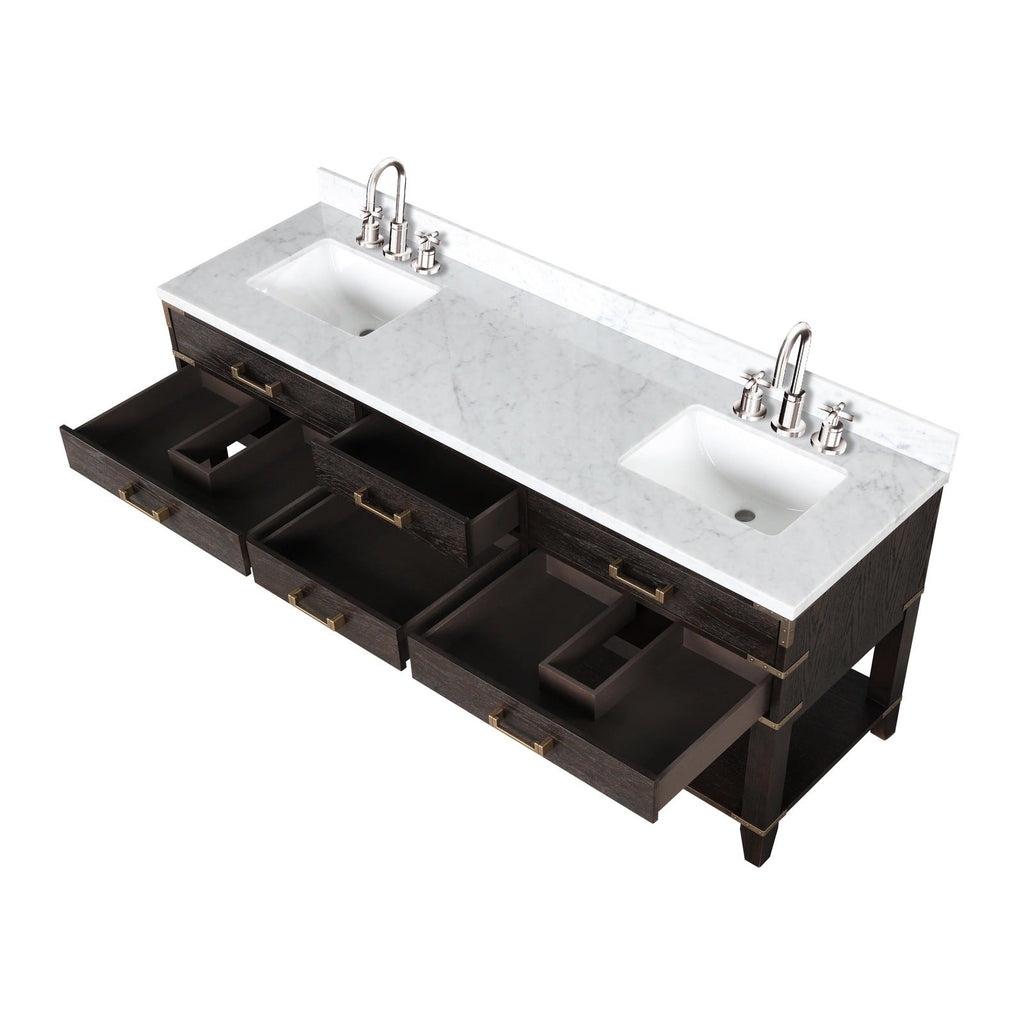 Lexora Norwalk 72" x 22" Double Bath Vanity