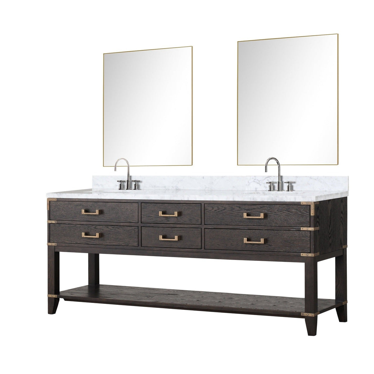 Lexora Norwalk 80" x 22" Double Bath Vanity