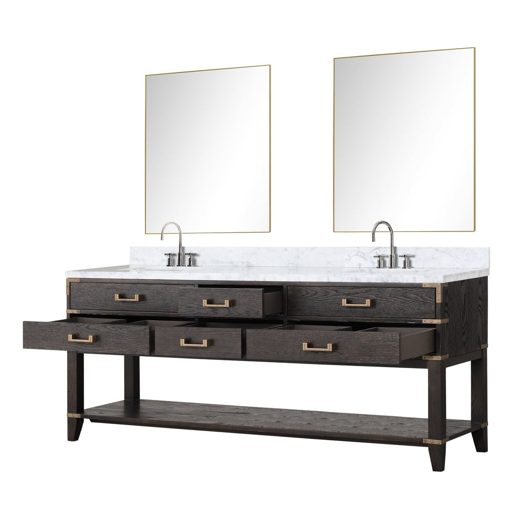 Lexora Norwalk 80" x 22" Double Bath Vanity