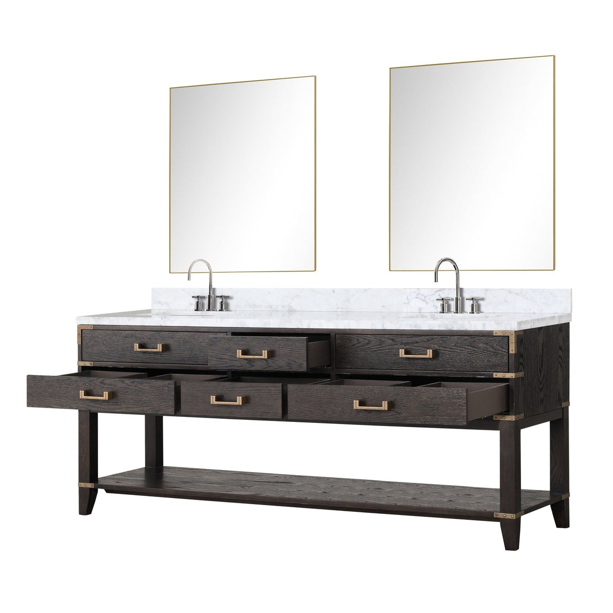 Lexora Norwalk 80" x 22" Double Bath Vanity